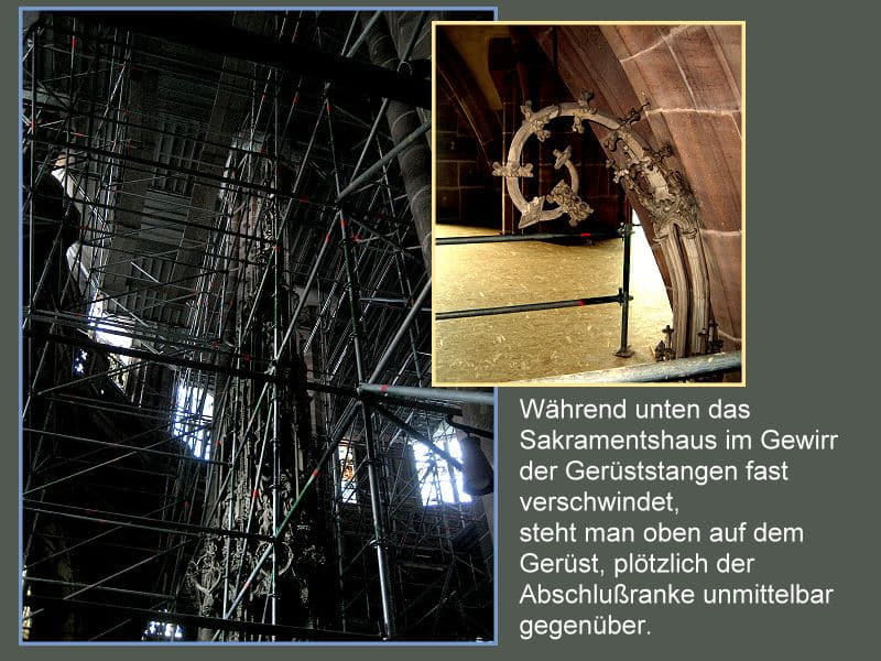 Sakramentshaus eingerüstet Sakramentshaus eingerüstet